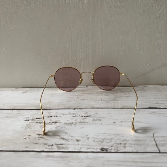 RETRO Extreme VI Round Sunglasses‎ Pink Lens Gold Frame main image 7
